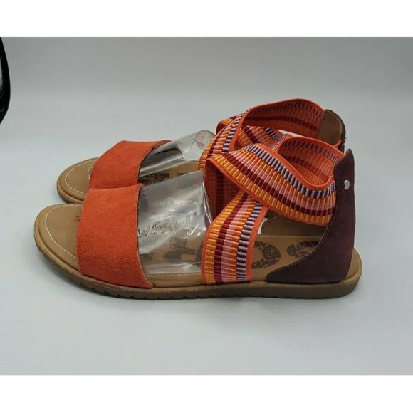 Sorel Women’s Size 6 Ella orange Ankle Scrappy Sandals New - Picture 5 of 13